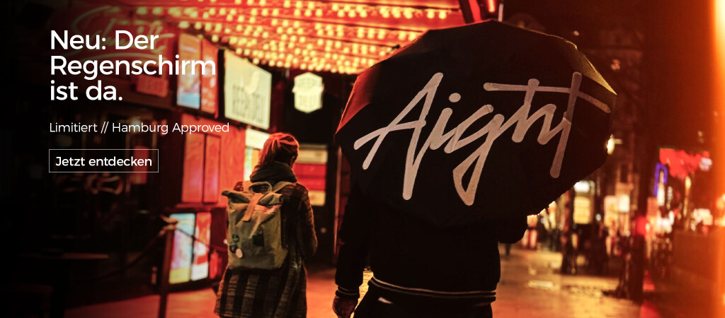 Hier siehst du den Aight Regenschirm auf St.Pauli.