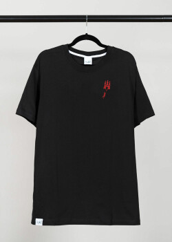 Aight* T-Shirt - "Flying" black / cherry red