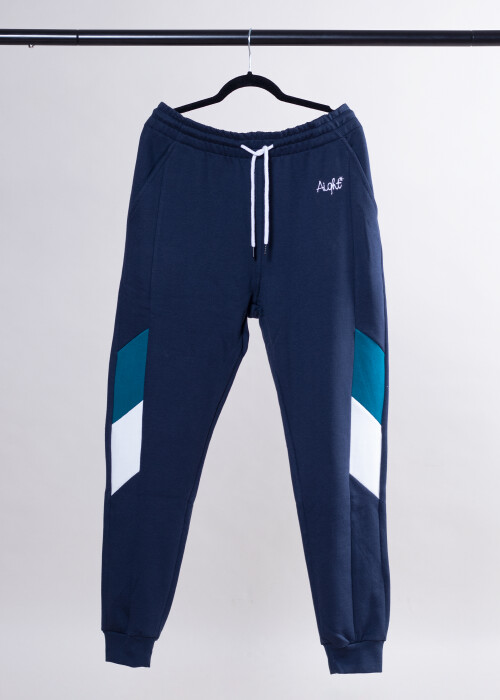 Aight* Sweatpant - Shared navy / teal / creme white