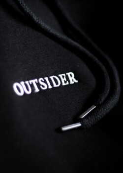 Aight* Hoodie - "Outsider" black / white