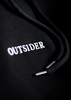 Aight* Hoodie - "Outsider" black / white XXL