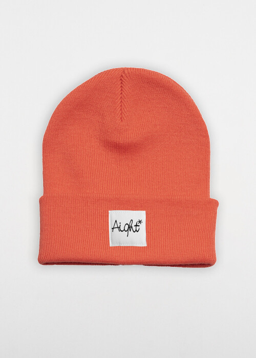 Aight* Beanie "OG Patch white" coral