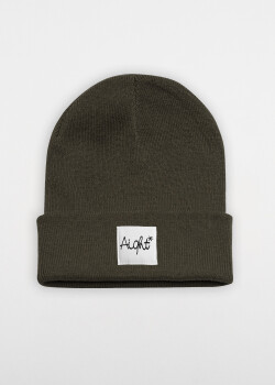 Aight* Beanie "OG Patch white" olive