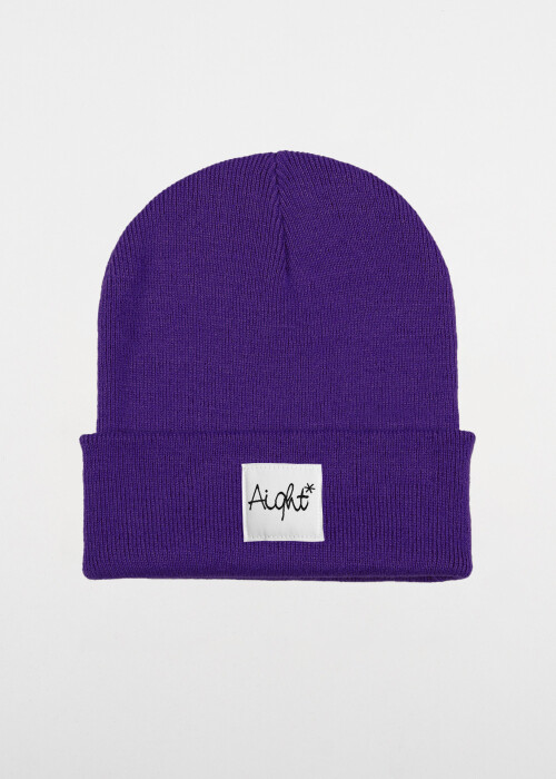 Aight* Beanie "OG Patch white" purple