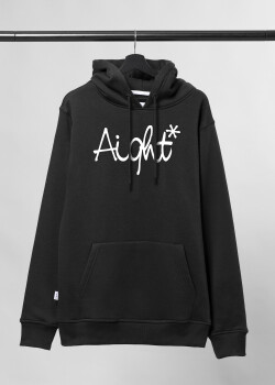 Aight* Hoodie - "OG Logo" black white