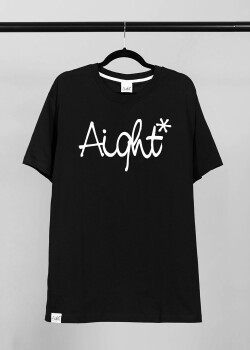 Aight* T-Shirt - "OG Logo" black white L