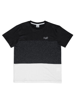 Aight* T-Shirt - "Parted Mixed" black nips white