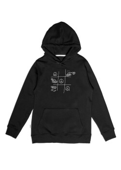 Aight* Hoodie - &quot;Frieden gewinnt&quot; black...