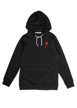 Aight* Hoodie - &quot;Flying&quot; black cherry red