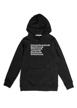Aight* Hoodie - &quot;Districts&quot; black white