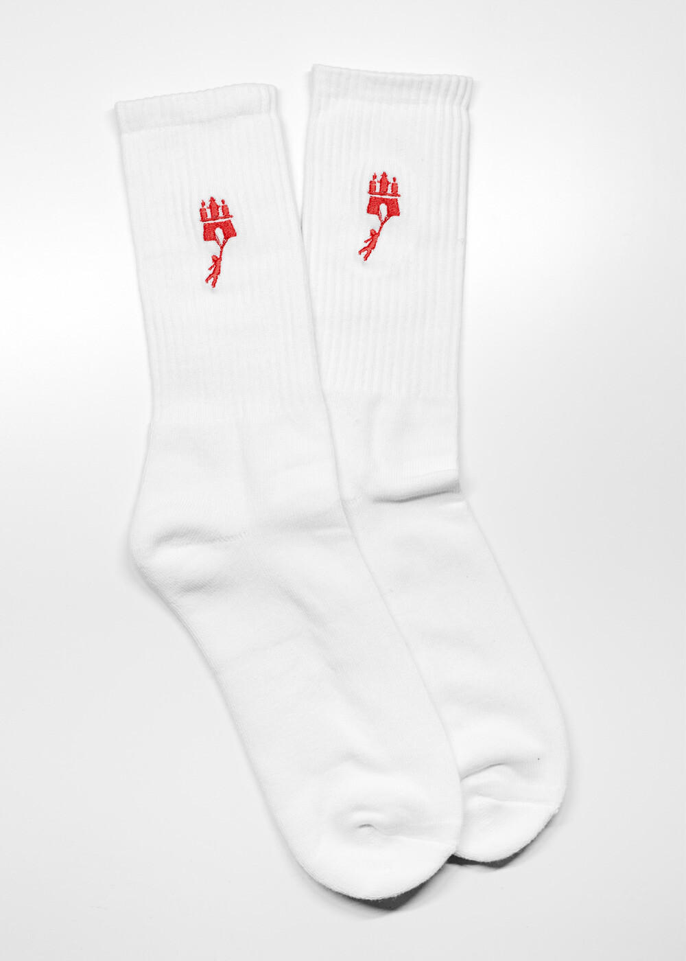Aight* Socken "Flying" white red
