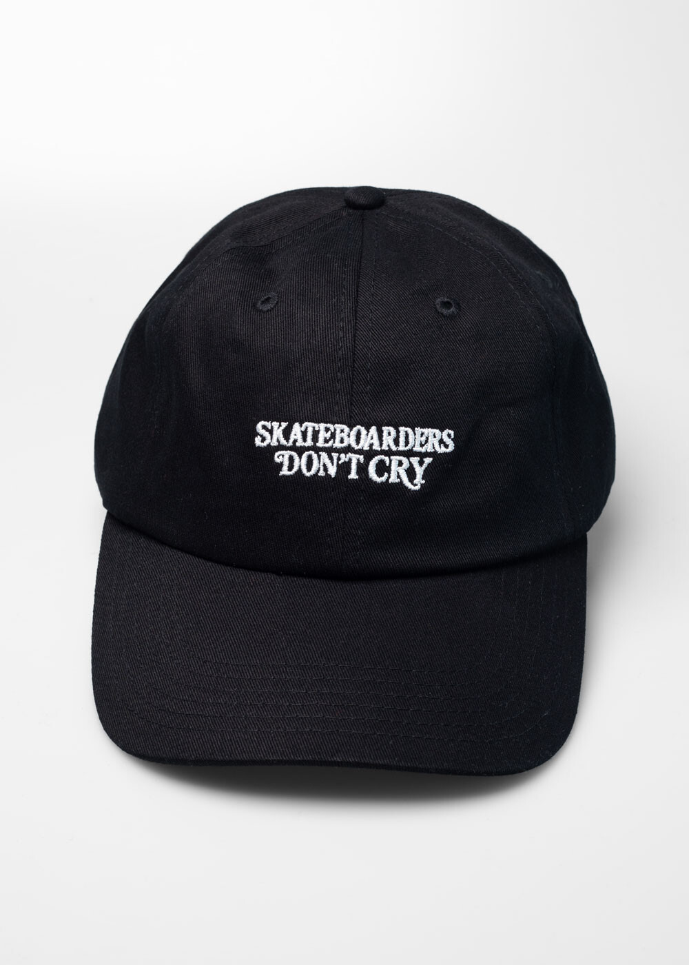 Aight* Dad Hat - "Skateboarders Dont Cry" black