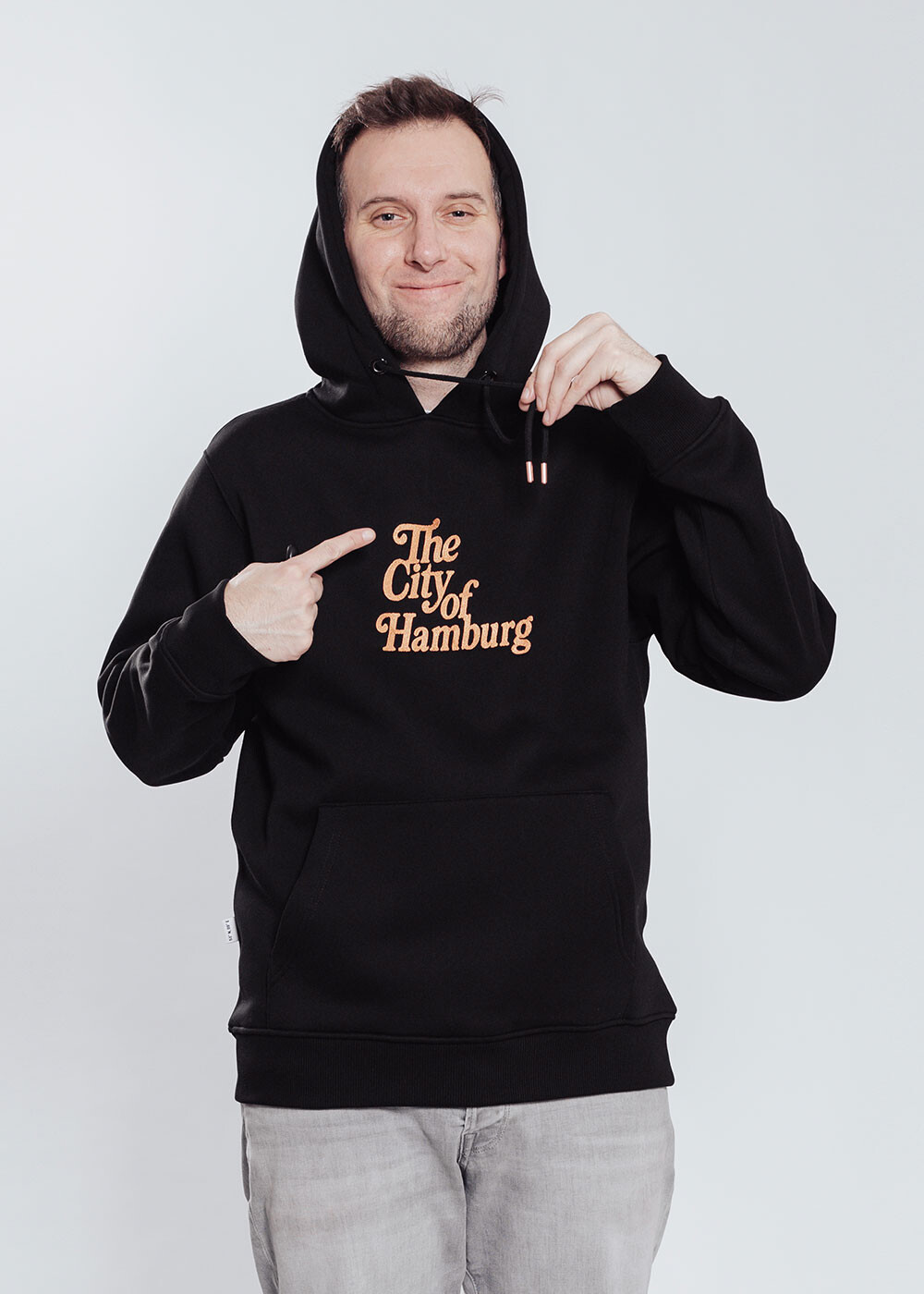 Aight* Hoodie - &quot;Hamburg City&quot; black rost