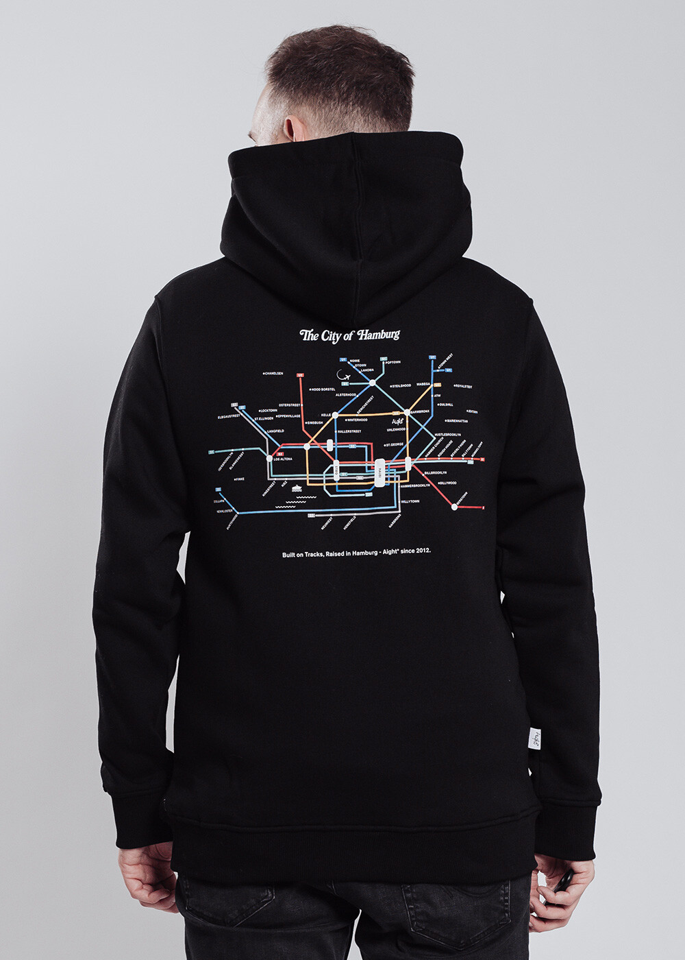 Aight* Hoodie - "District Map" blk