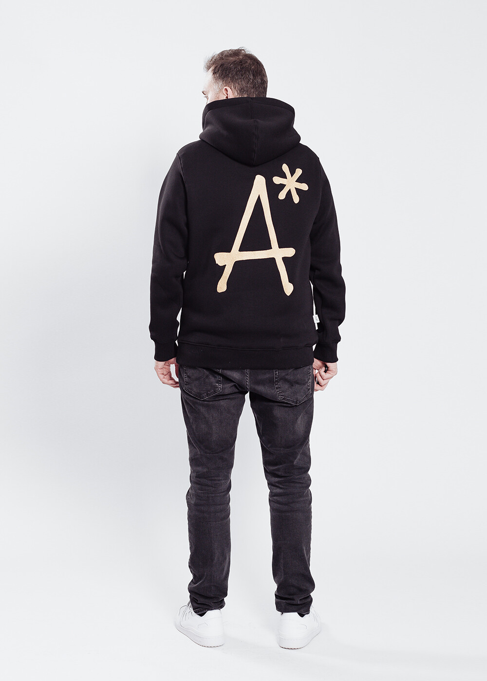 Aight* Hoodie "Big A*" schwarz gold