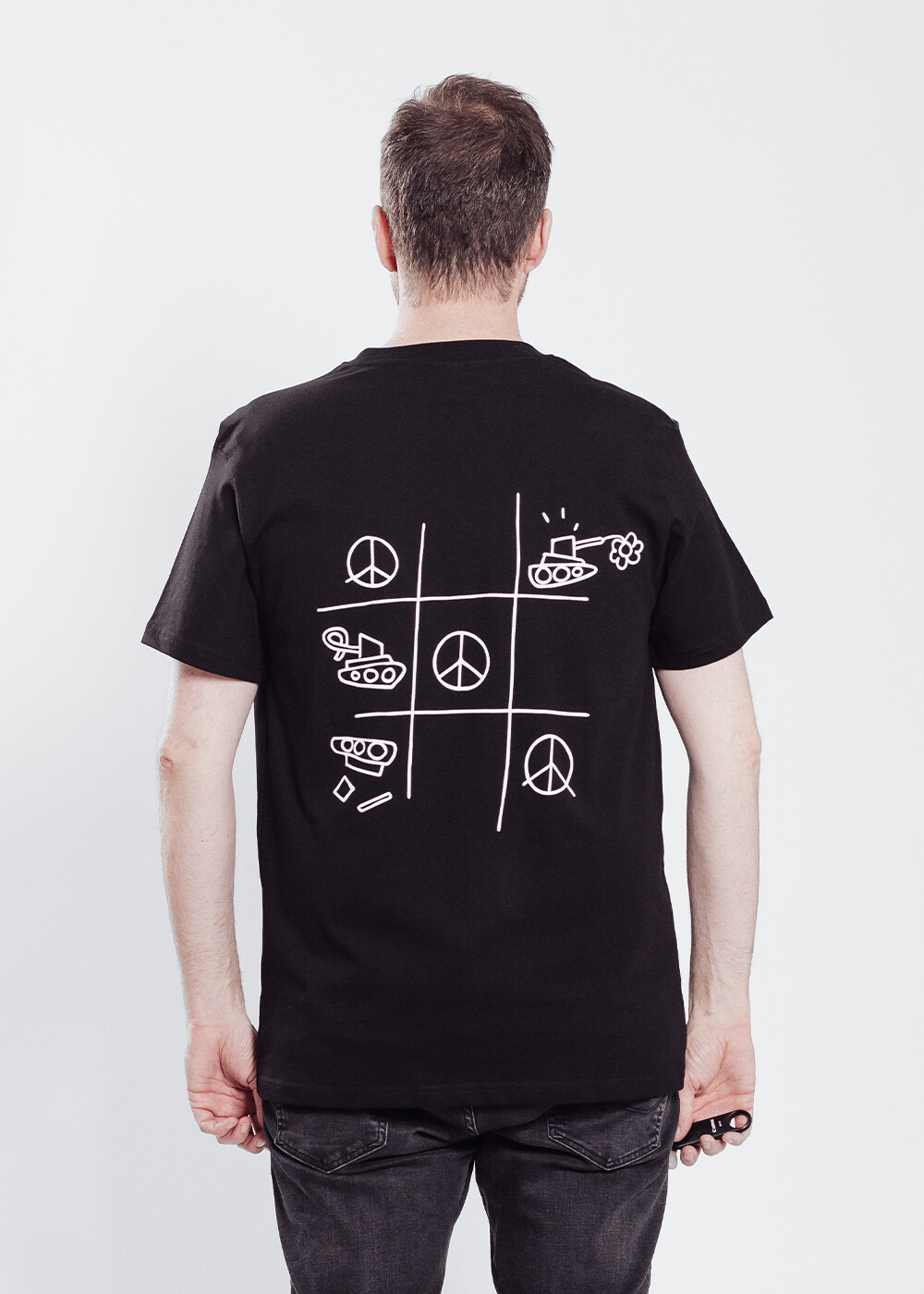 Aight* T-Shirt -"Full Frieden gewinnt" black white