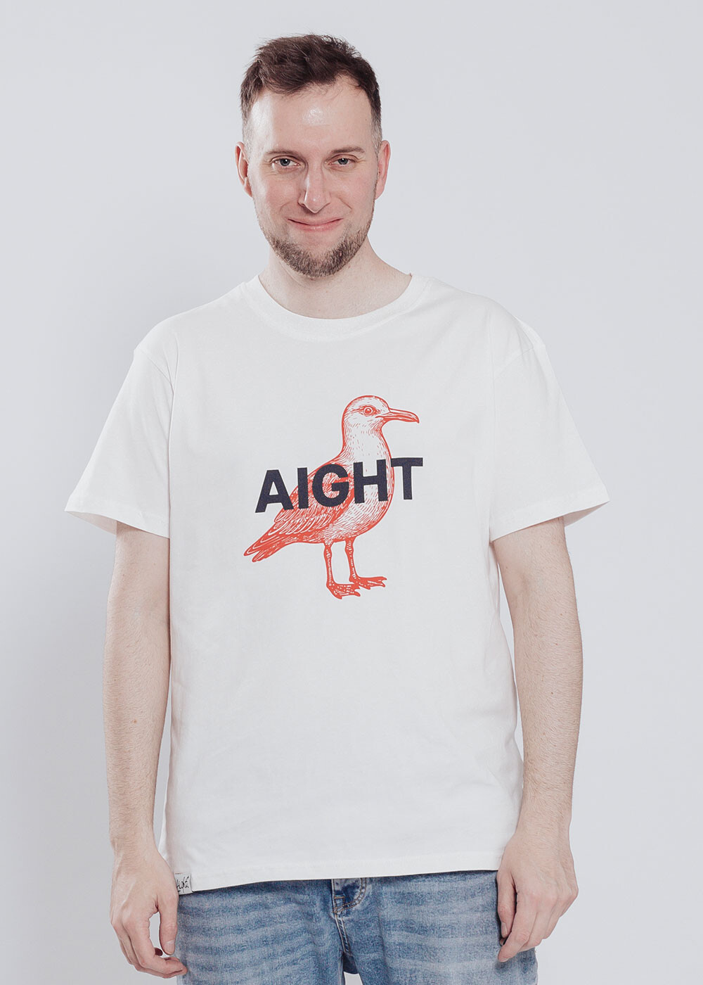 Aight* T-Shirt "Seagull" Altweiss