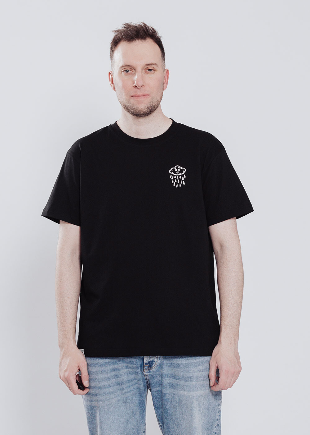 Aight* T-Shirt "Cloud"  black cream white