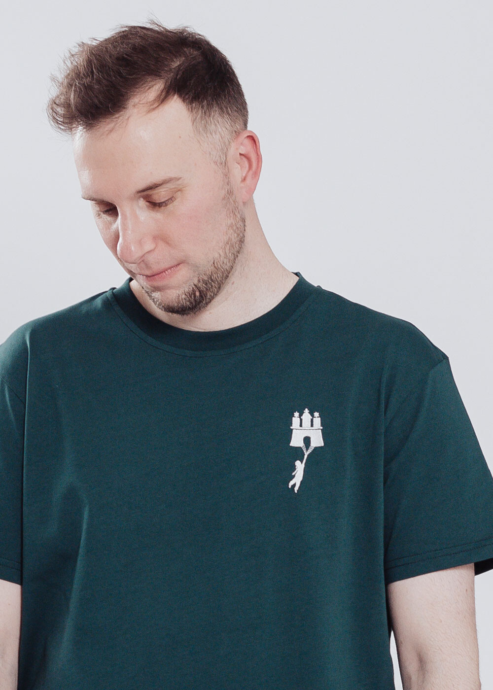 Aight* T-Shirt - "Flying" Dark Green White