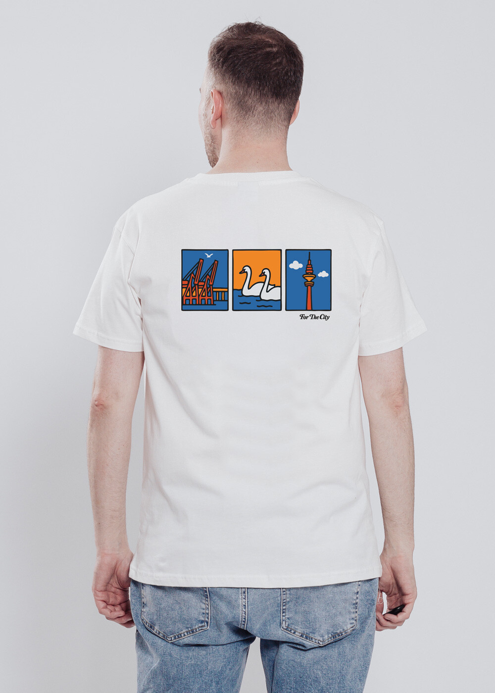 Aight* T-Shirt "Tourist" Altweiss