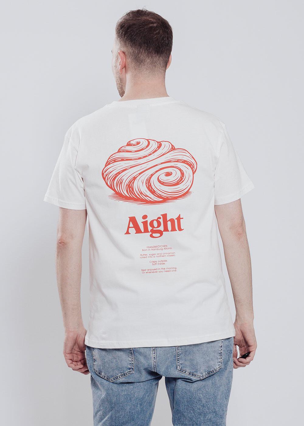 Aight* T-Shirt "Crispy Outside" Altweiss
