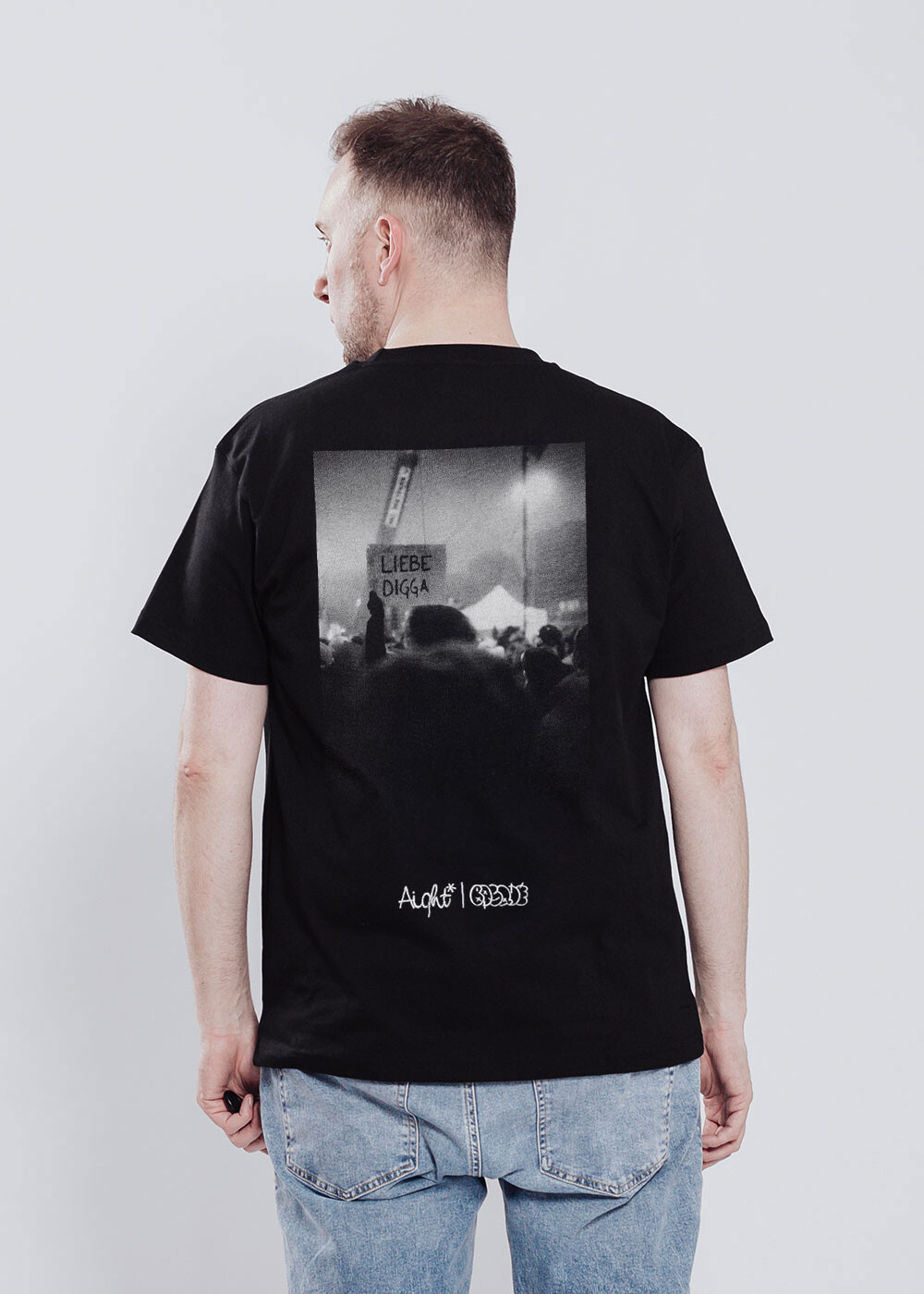 Aight* x Basqué T-Shirt "Liebe Digga" black