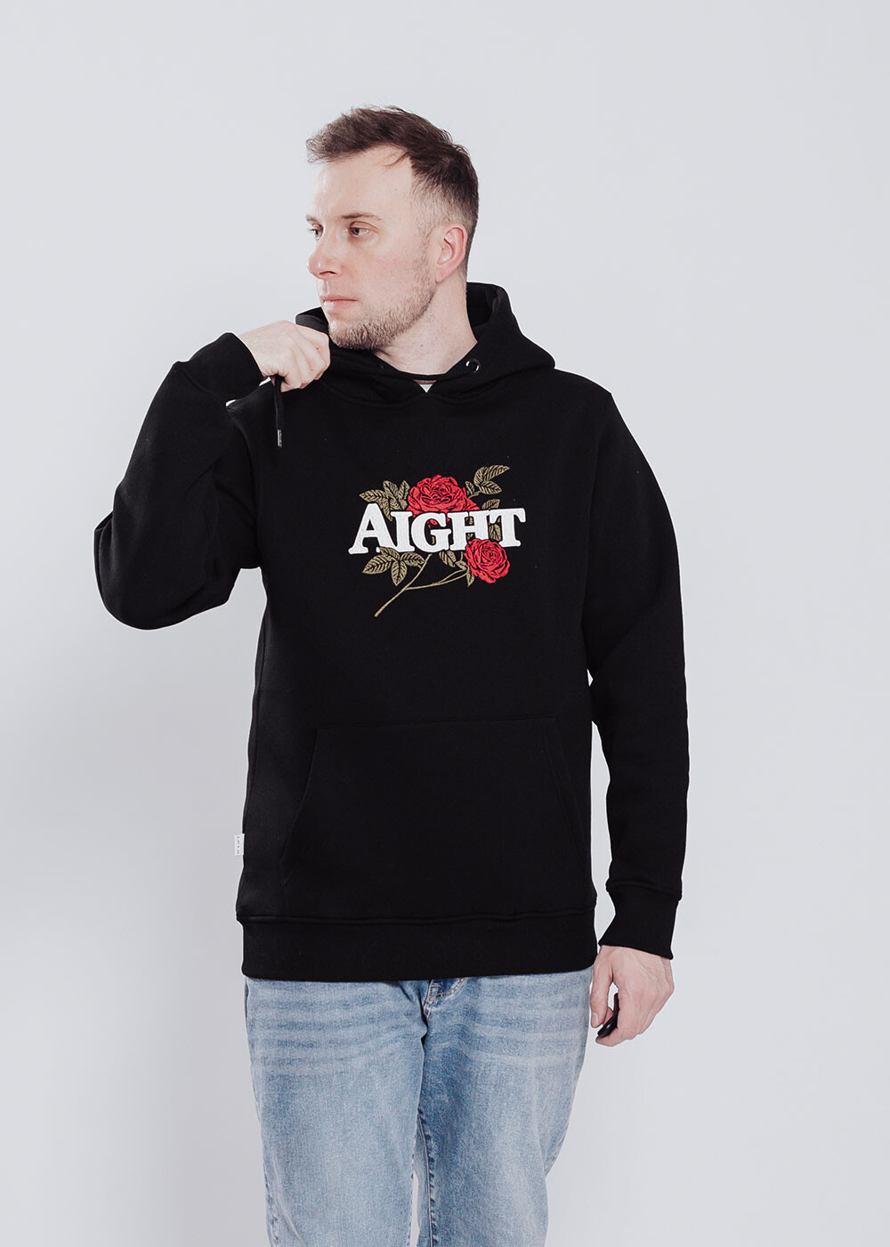 Aight* Hoodie - "Rosen" black