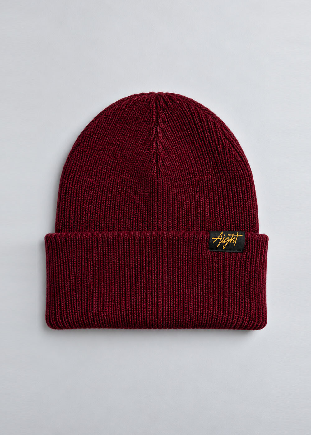 Aight* Knit Beanie - "Tag" burgundy
