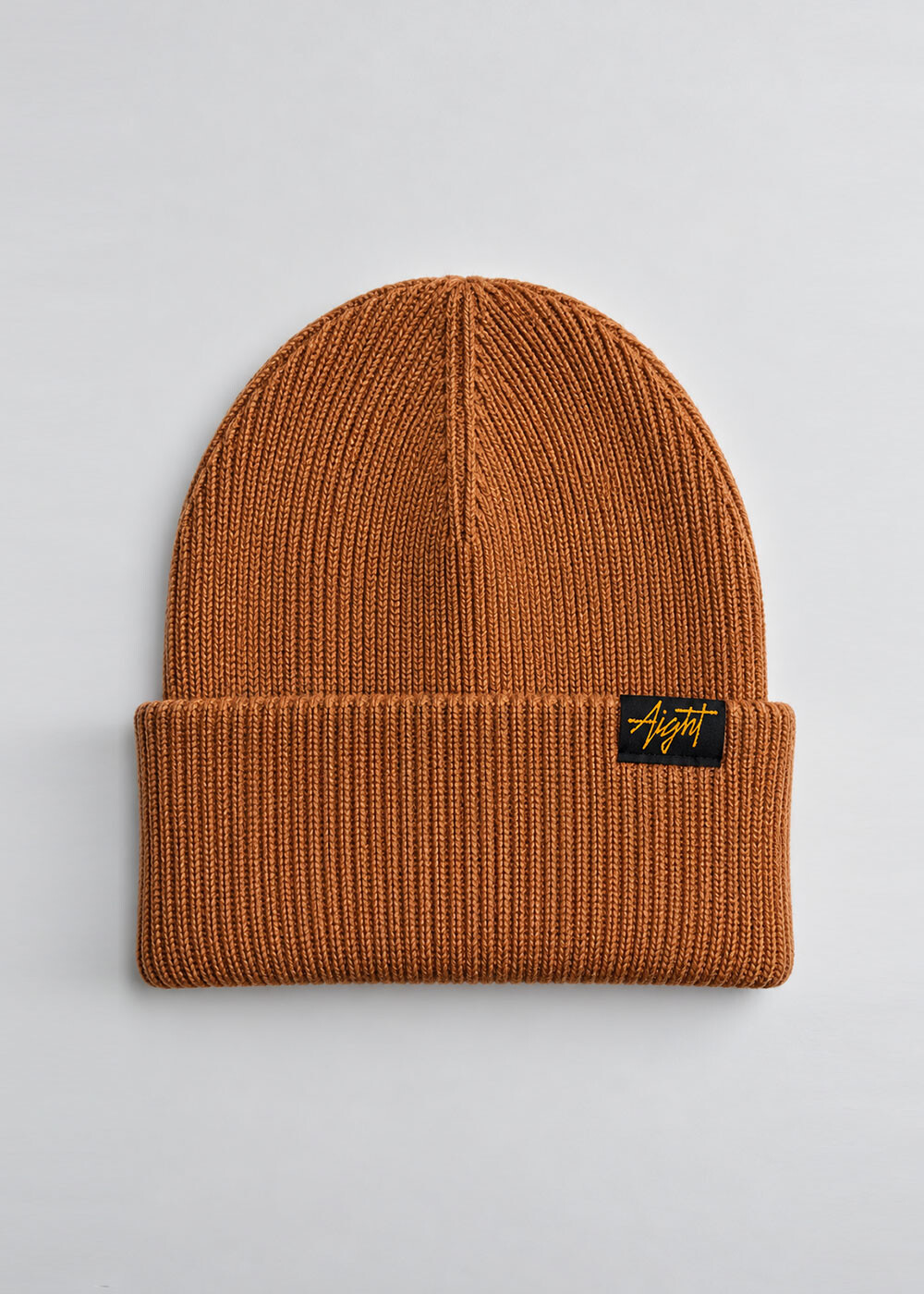 Aight* Knit Beanie - "Tag" caramel