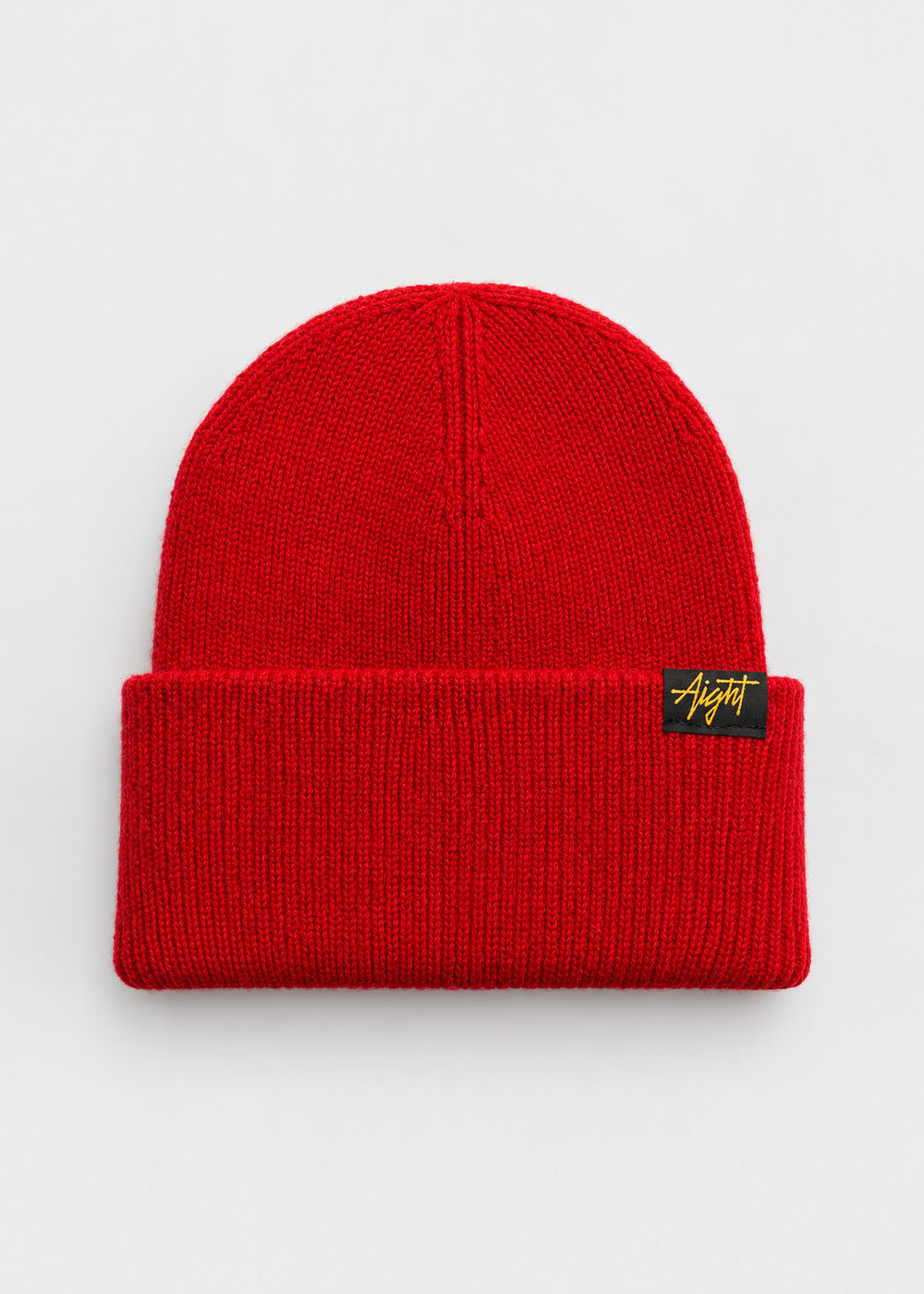 Aight* Knit Beanie - "Tag" red