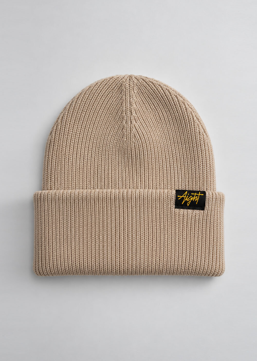 Aight* Knit Beanie - "Tag" light dust