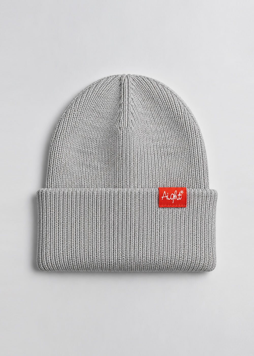 Aight* Knit Beanie - "OG" grey red