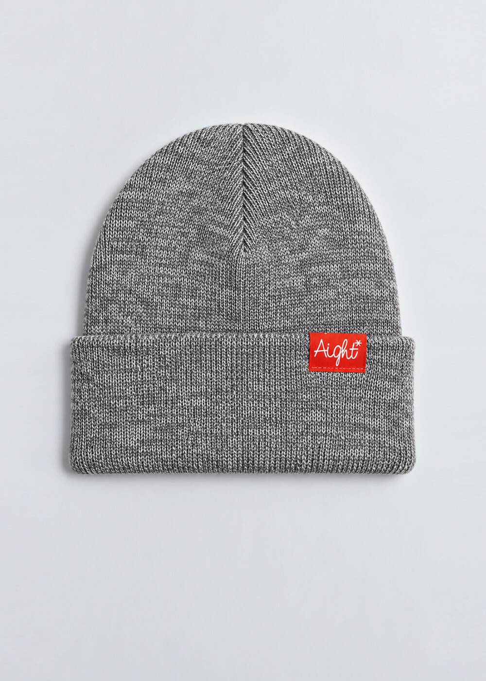 Aight* Beanie - "OG RED Loop" grau meliert